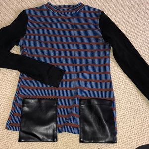 Tweed colorblock sweater